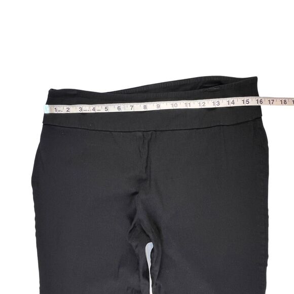 Alyx Pants 2X Black Short Stretch Straight Leg Knit Pull On Easy Wear Slacks - Picture 3 of 10